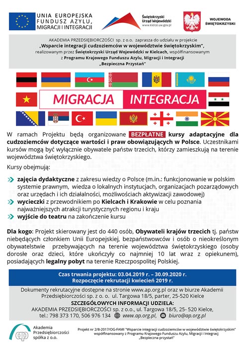 Plakat migracja integracja
