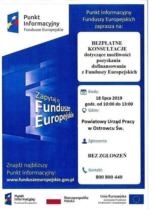 Plakat Fundusze Europejskie